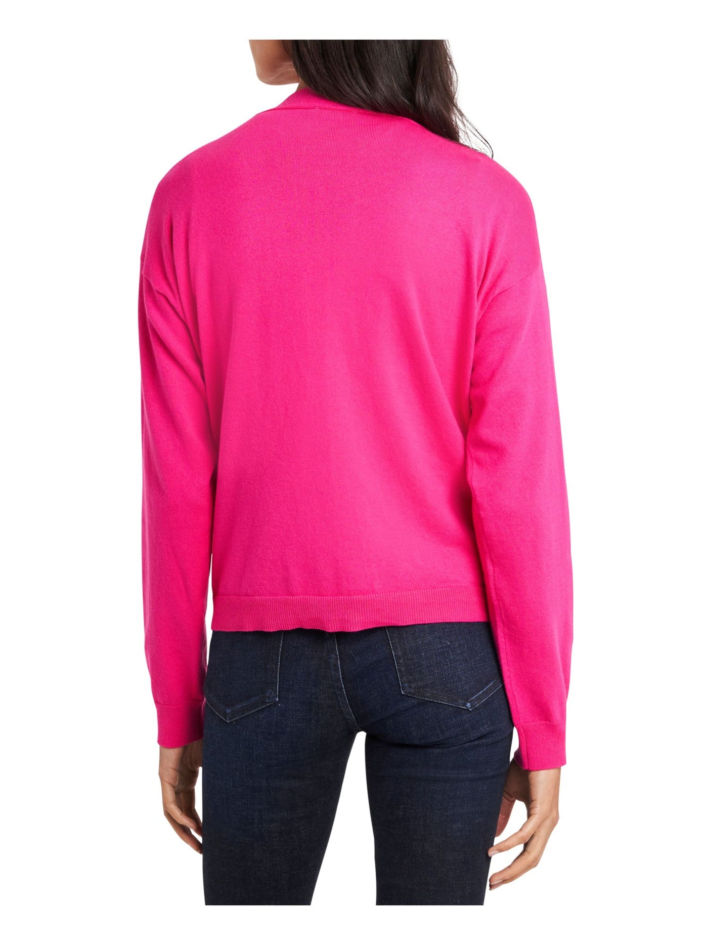 RILEY&RAE Womens Stretch Ribbed Long Sleeve Button Up Sweater