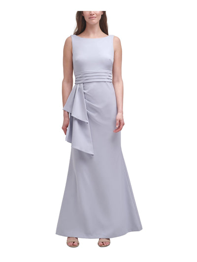 VINCE CAMUTO Womens Gray Stretch Zippered Sleeveless Boat Neck Full-Length Formal Gown Dress 6