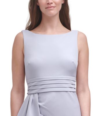 VINCE CAMUTO Womens Gray Stretch Zippered Sleeveless Boat Neck Full-Length Formal Gown Dress 6