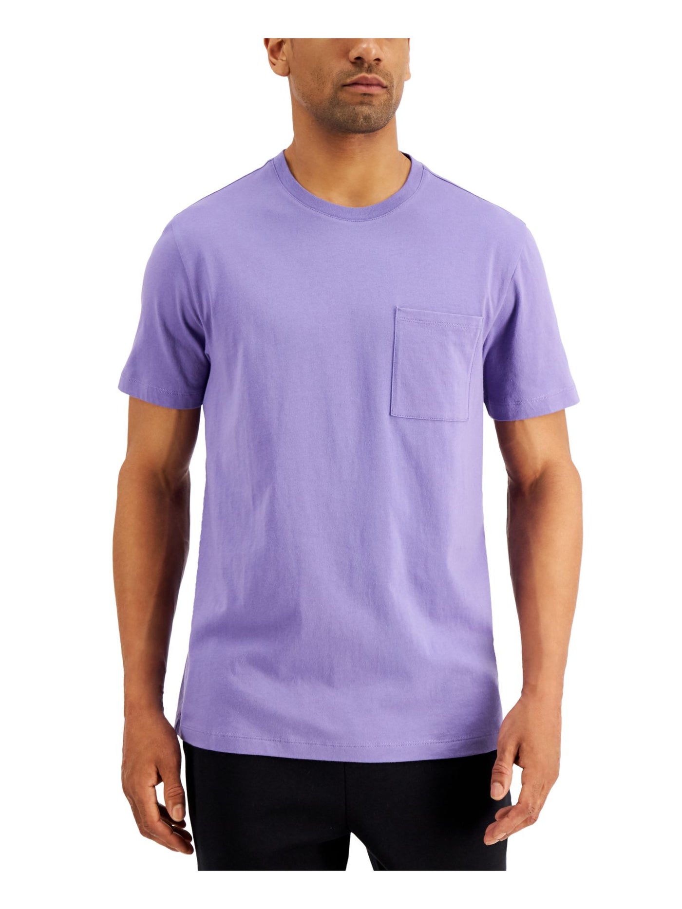 ALFANI Mens Purple Short Sleeve T-Shirt S