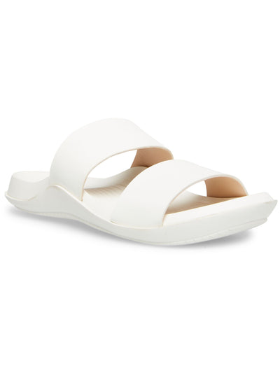COOL PLANET BY STEVE MADDEN Womens White Cushioned Libraa Round Toe Slip On Slide Sandals Shoes 6.5 M