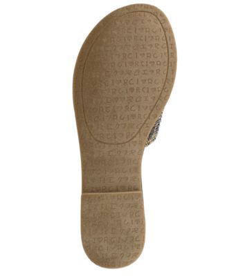 ROCK & CANDY Womens Tan Beige Animal Print Cushioned Rhinestone Berrie Round Toe Slip On Slide Sandals Shoes