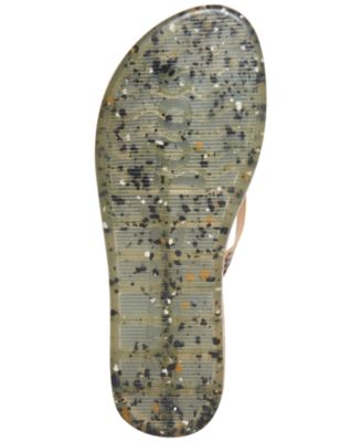 COOL PLANET BY STEVE MADDEN Womens Beige Croco Planet Round Toe Slip On Flip Flop Sandal M