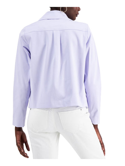 ALFANI Womens Purple Wear To Work Blazer Jacket XL