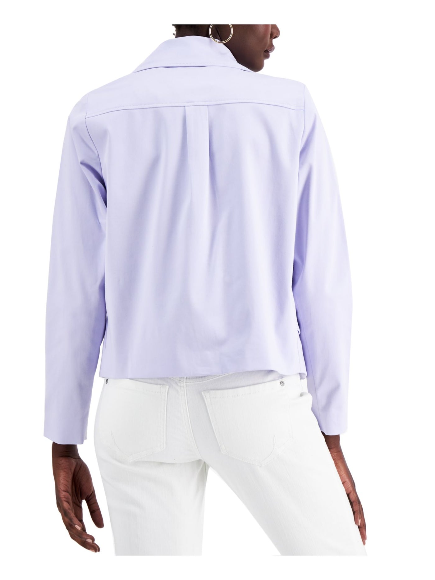 ALFANI Womens Purple Wear To Work Blazer Jacket L