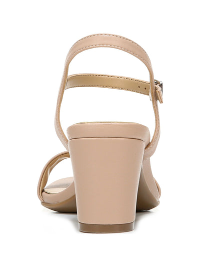 NATURALIZER Womens Beige Cushioned Bristol Almond Toe Block Heel Buckle Dress Heeled Sandal 8 M