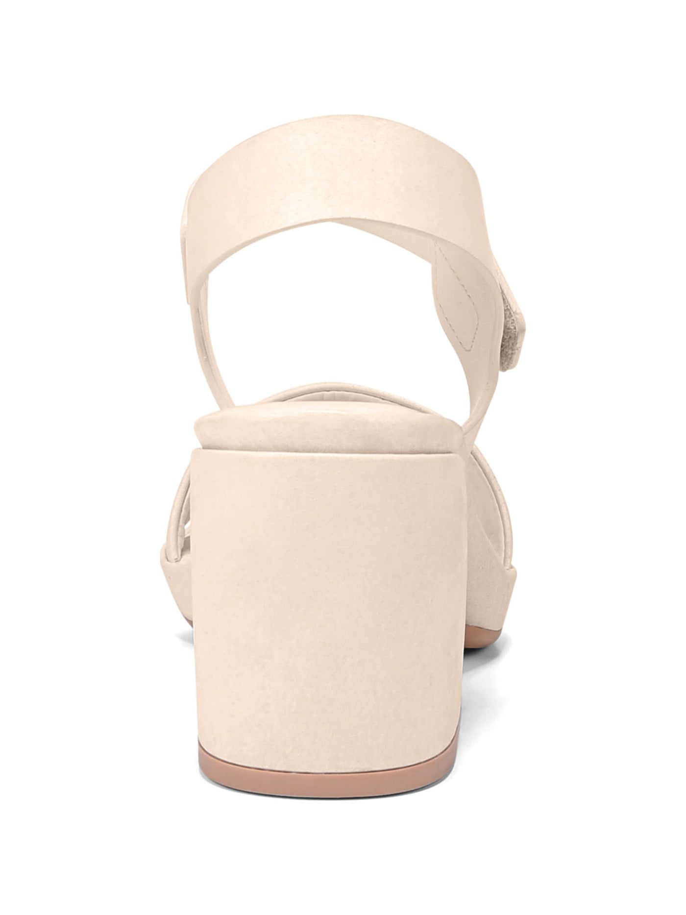 NATURALIZER Womens Ivory Flex Bottom Comfort Adjustable Genn-rise Round Toe Block Heel Leather Heeled Sandal 8 M