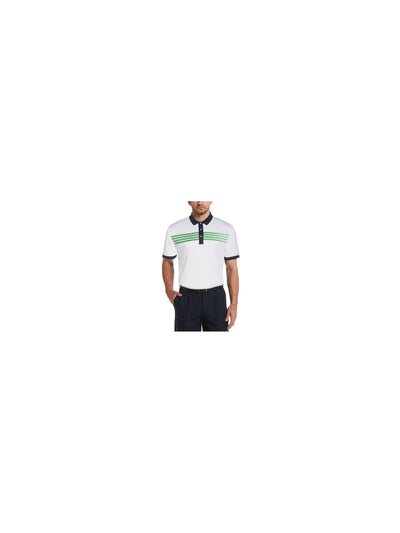 HYBRID APPAREL Mens White Classic Fit Performance Stretch Polo L