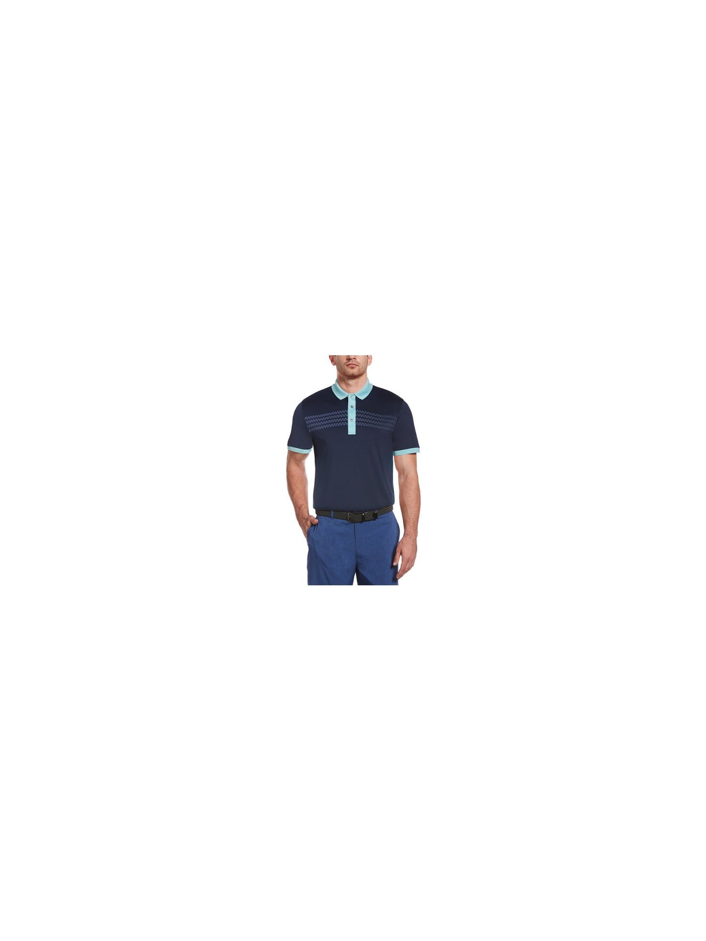 HYBRID APPAREL Mens Navy Moisture Wicking Polo S