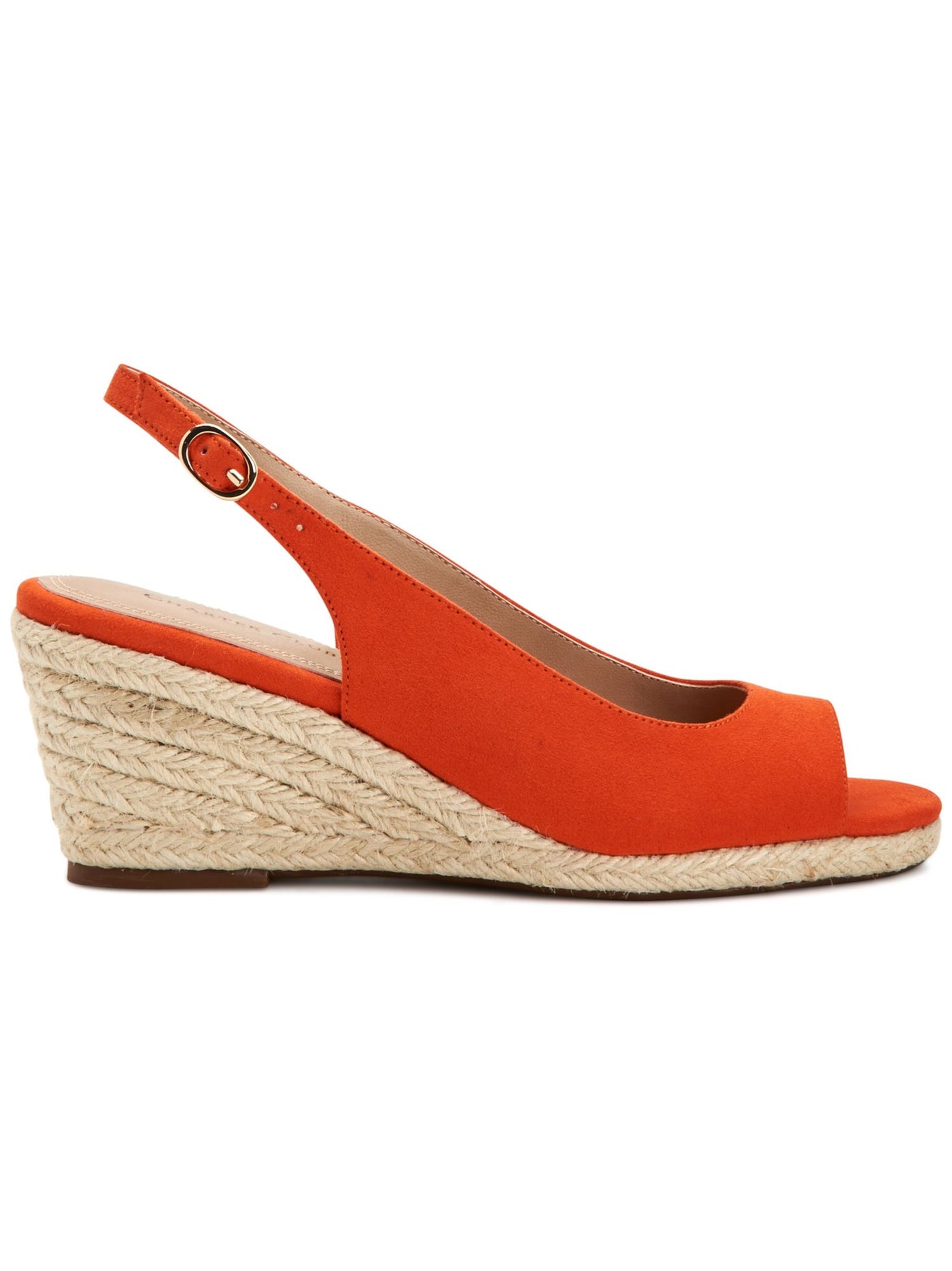 CHARTER CLUB Womens Orange Padded Ankle Strap Tamaare Round Toe Wedge Buckle Espadrille Shoes 5 M