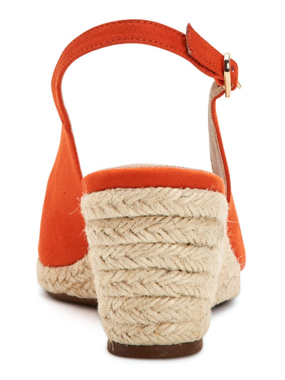 CHARTER CLUB Womens Orange Padded Ankle Strap Tamaare Round Toe Wedge Buckle Espadrille Shoes 5.5 M