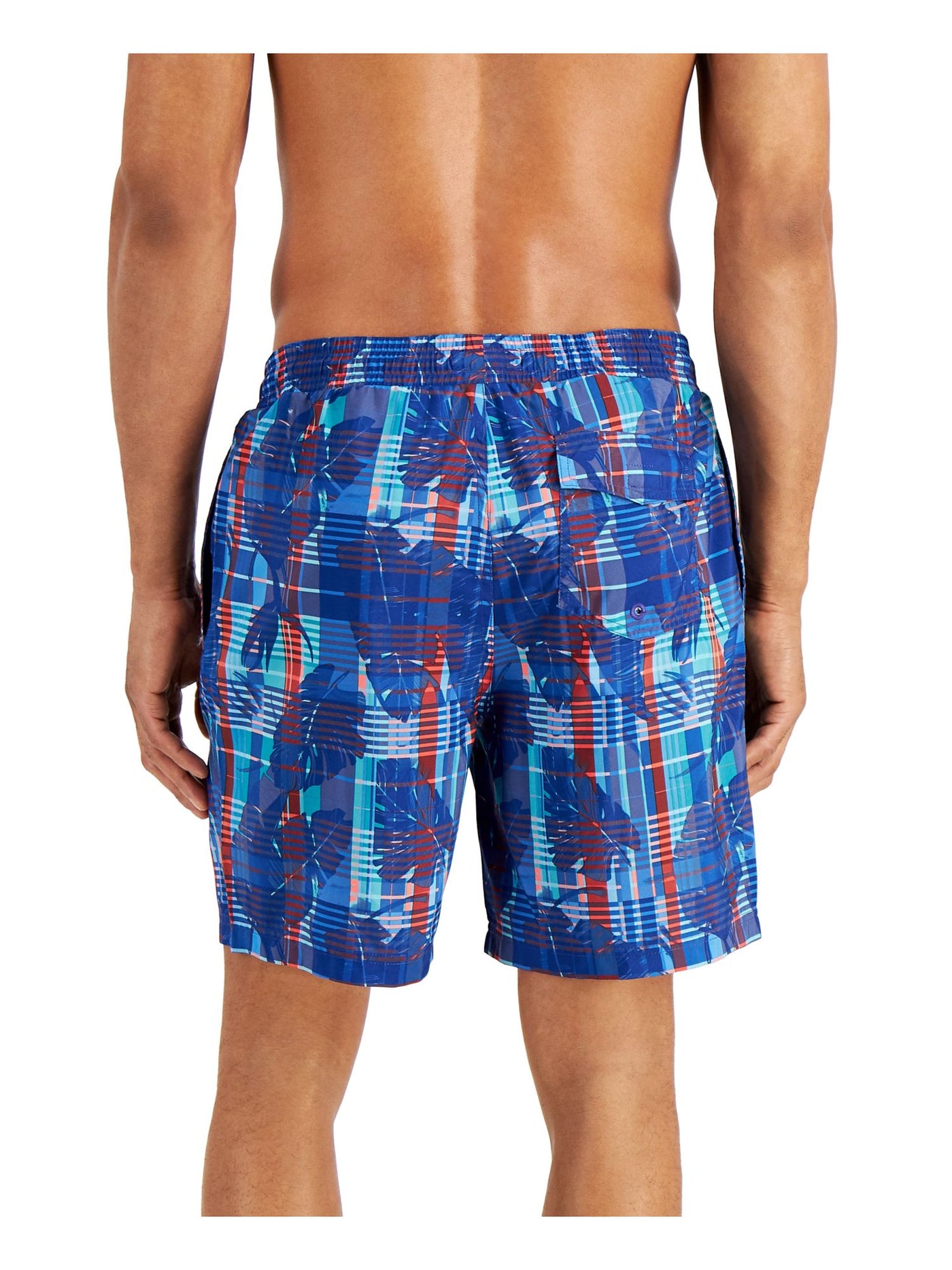 CLUBROOM Mens Navy Drawstring Lined Printed Classic Fit Shorts XXL