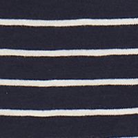 BARBOUR Womens Navy Striped Long Sleeve Split Knee Length Evening Sheath Dress