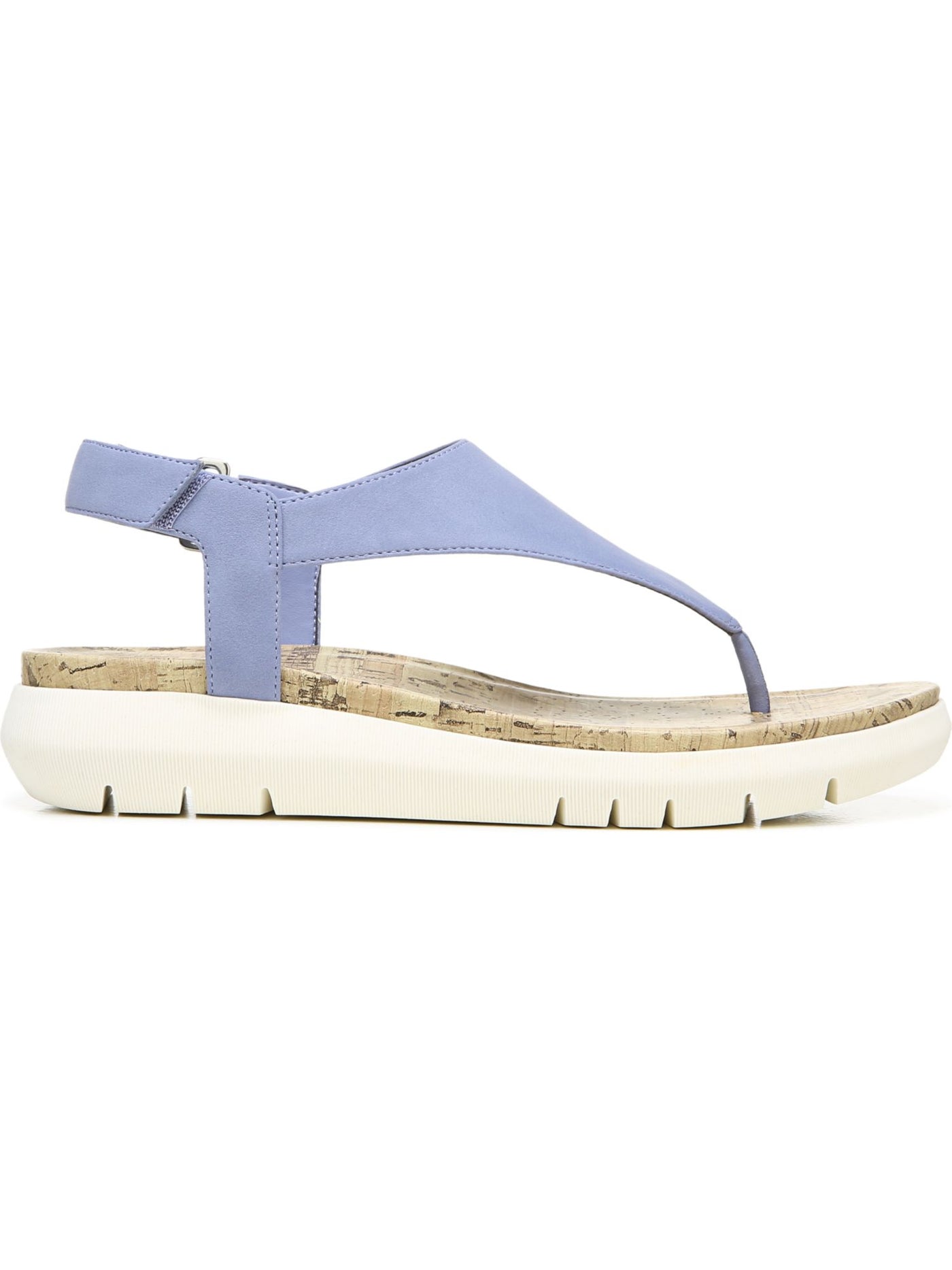 NATURALIZER Womens Purple Non-Slip Meghan Round Toe Wedge Thong Sandals 8 M