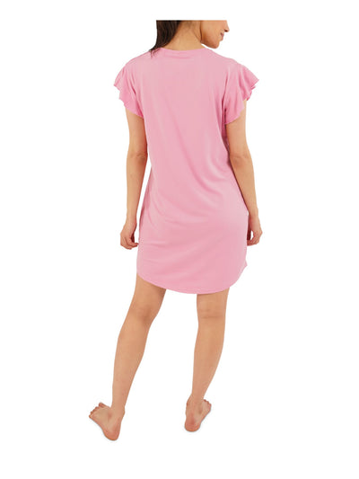 MUNKI MUNKI Intimates Pink Curved Hem Sleep Shirt Pajama Top XL