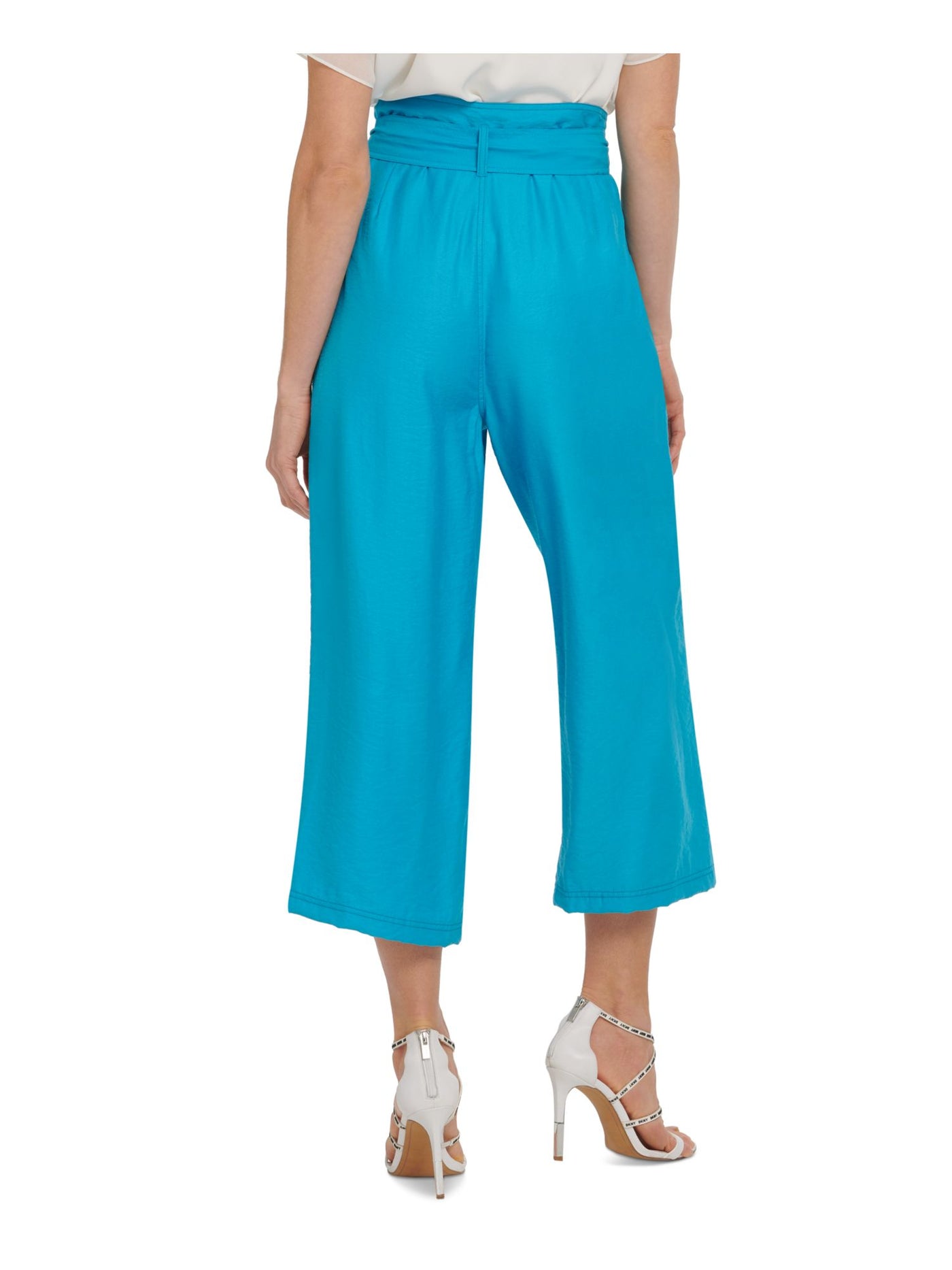 DKNY Womens Blue Pocketed Wear To Work Cropped Pants XXS