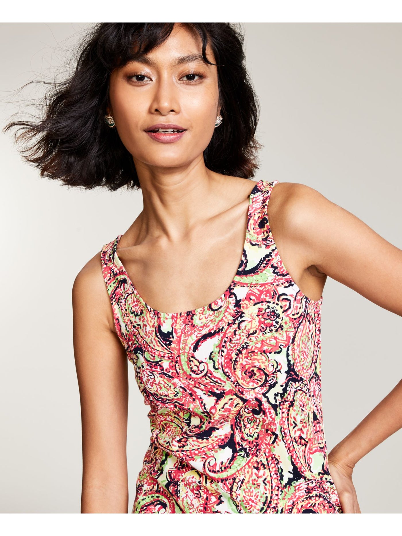 BAR III DRESSES Womens Pink Stretch Slitted Scoop-back Pullover Printed Sleeveless Scoop Neck Above The Knee Cocktail Sheath Dress XS