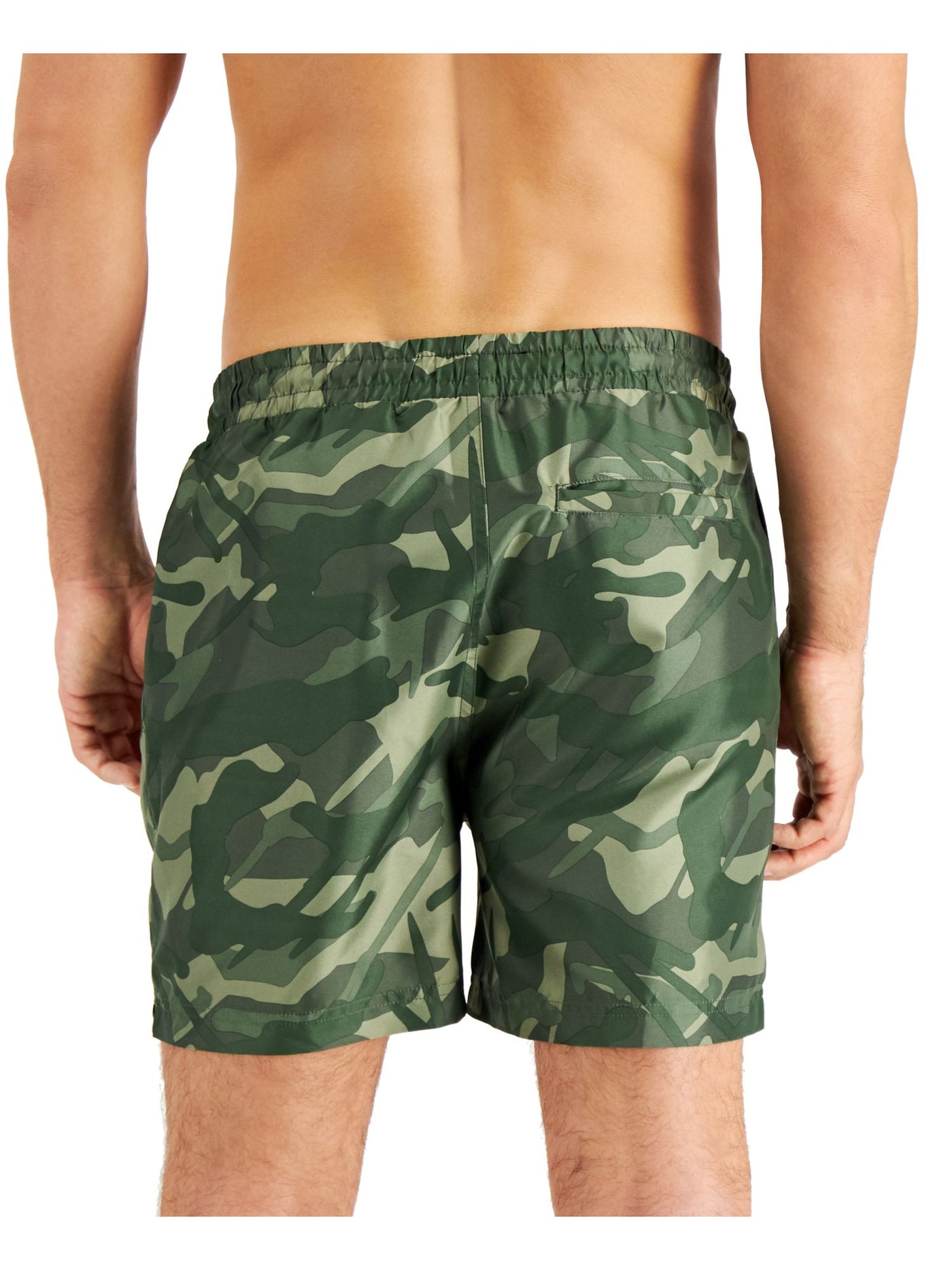 INC Mens Green Camouflage Classic Fit Quick-Dry Athletic Shorts XXL