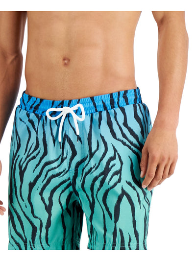 INC Mens Green Drawstring, Regular Fit Quick-Dry Swim Trunks XL