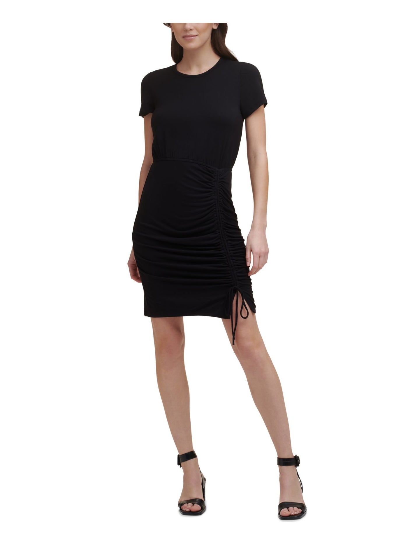 calvin klein ruched cocktail dress Amazon.com: Calvin Klein Women's Sleeveless Ruched Cocktail Sheath with Portrait Neckline, Black, 6 : Clothing, Shoes & Jewelry
