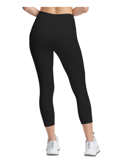 CHAMPION Womens Black Stretch Moisture Wicking Pocketed Double Dry Active Wear Cropped Leggings XS
