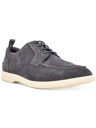 CALVIN KLEIN Mens Gray Removable Insole Cushioned Todd Round Toe Wedge Lace-Up Oxford Shoes 7.5 M