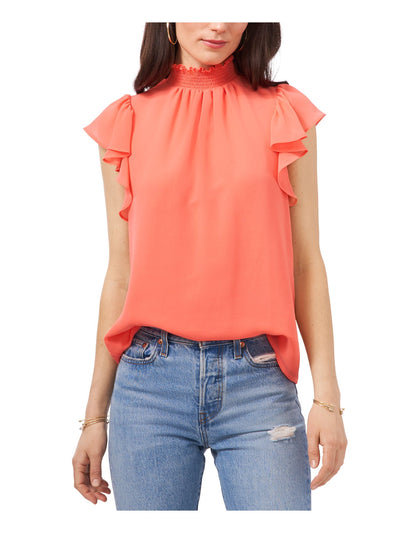 1. STATE Womens Coral Flutter Sleeve Turtle Neck Top XXS