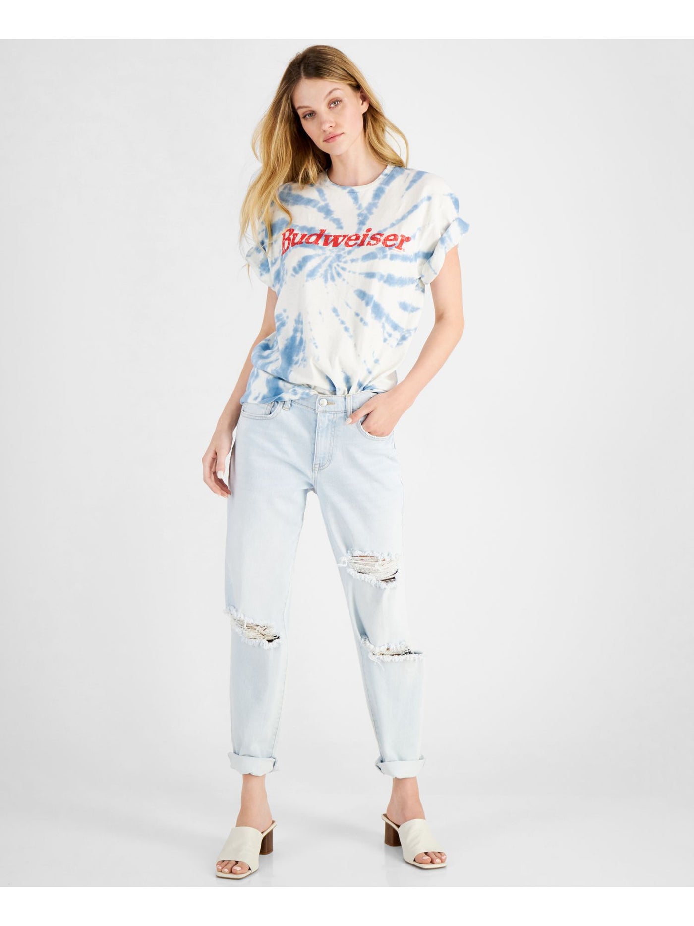 JUNK FOOD Womens Short Sleeve Relaxed-fit Crew Neck T-Shirt
