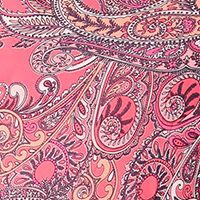 ROBBIE BEE Womens Pink Sheer Handkerchief Hem Lined Paisley Flutter Sleeve Cowl Neck Midi Evening Sheath Dress