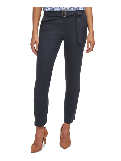 CALVIN KLEIN Womens Navy Wear To Work Pants Petites 2P