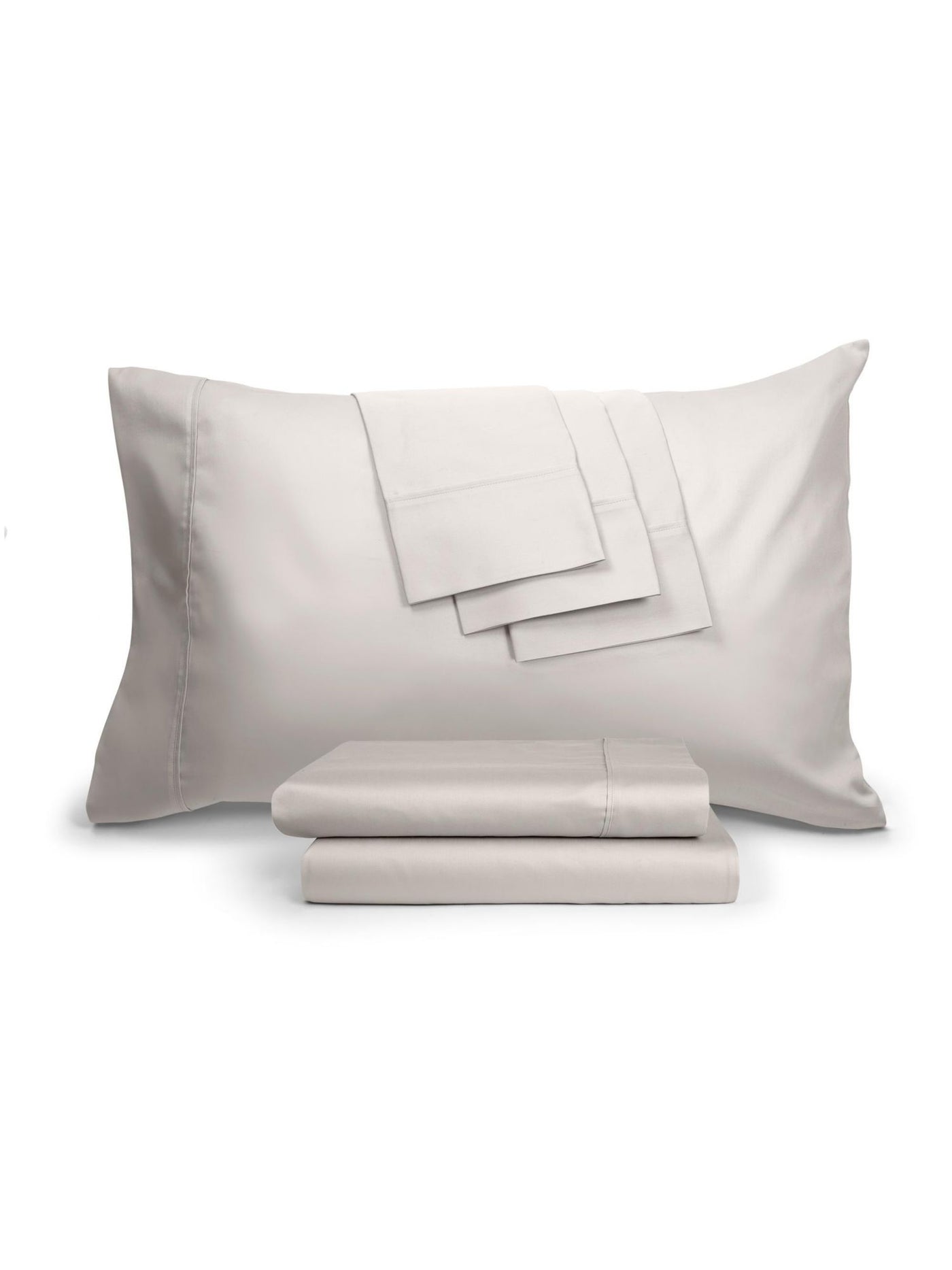 AQ TEXTILES Ivory Solid 800 Thread Count Queen Sheet Set