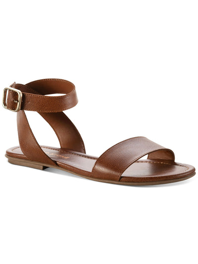 SUN STONE Womens Brown Cushioned Adjustable Strap Ankle Strap Miiah Round Toe Buckle Sandals Shoes 7 M