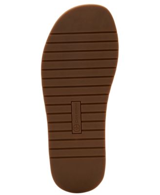 GIANI BERNINI Womens Gold 1" Platform Logo Comfort Sportii Round Toe Wedge Slip On Thong Sandals Shoes M