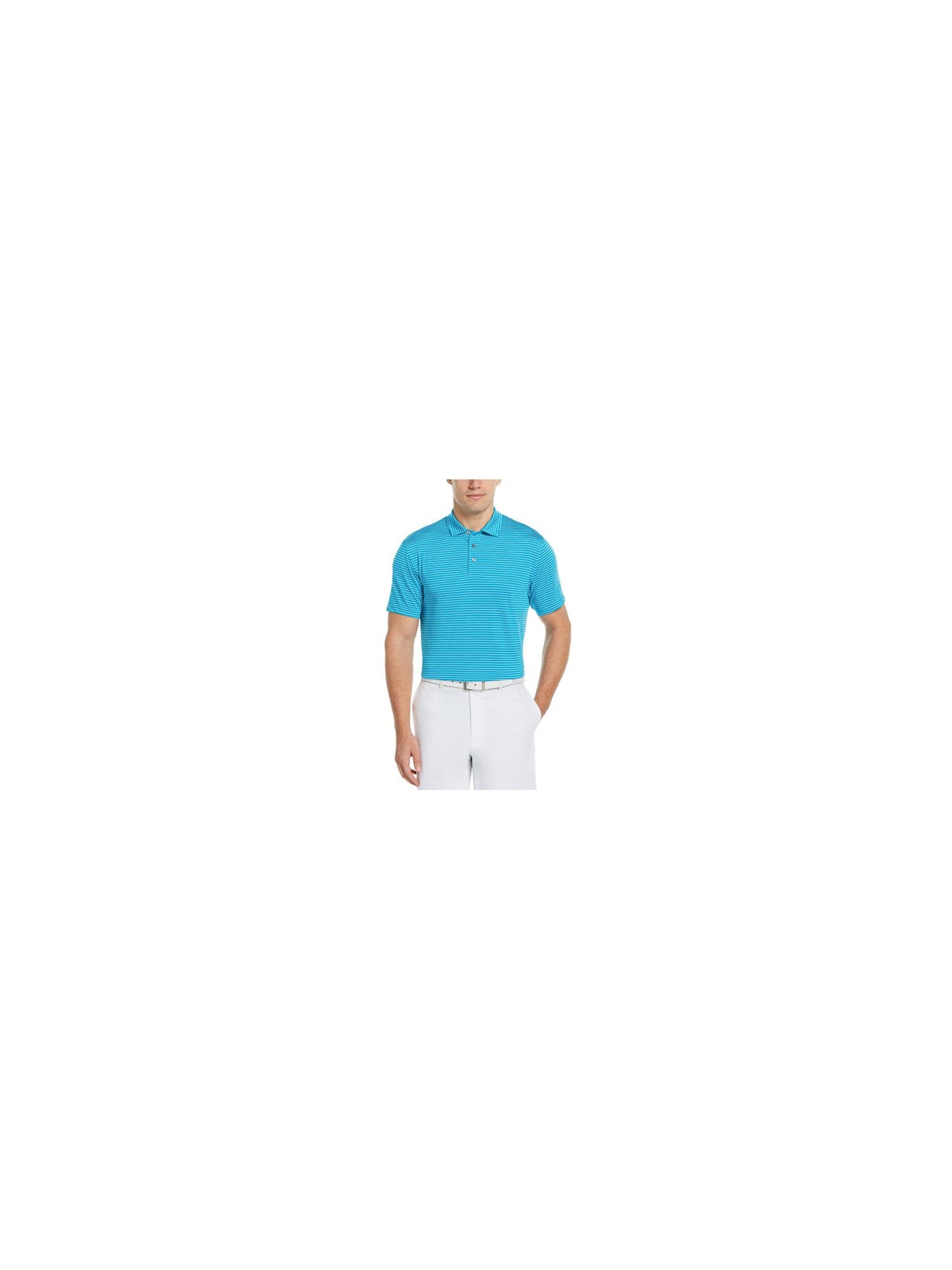 HYBRID APPAREL Mens Blue Athletic Fit Moisture Wicking Polo XXL