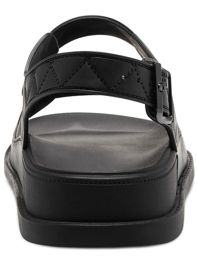 INC Womens Black Slip-Resistant Adjustable Quilted Liyana Round Toe Buckle Slingback Sandal 9 M