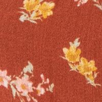 HIPPIE ROSE Womens Red Ruffled Crochet Trim Floral Sleeveless Halter Peplum Top