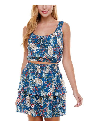 KINGSTON GREY Womens Sleeveless Scoop Neck Crop Top