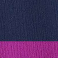 DKNY Womens Purple Zippered Self-tie Belt Color Block Sleeveless Surplice Neckline Midi Wrap Dress
