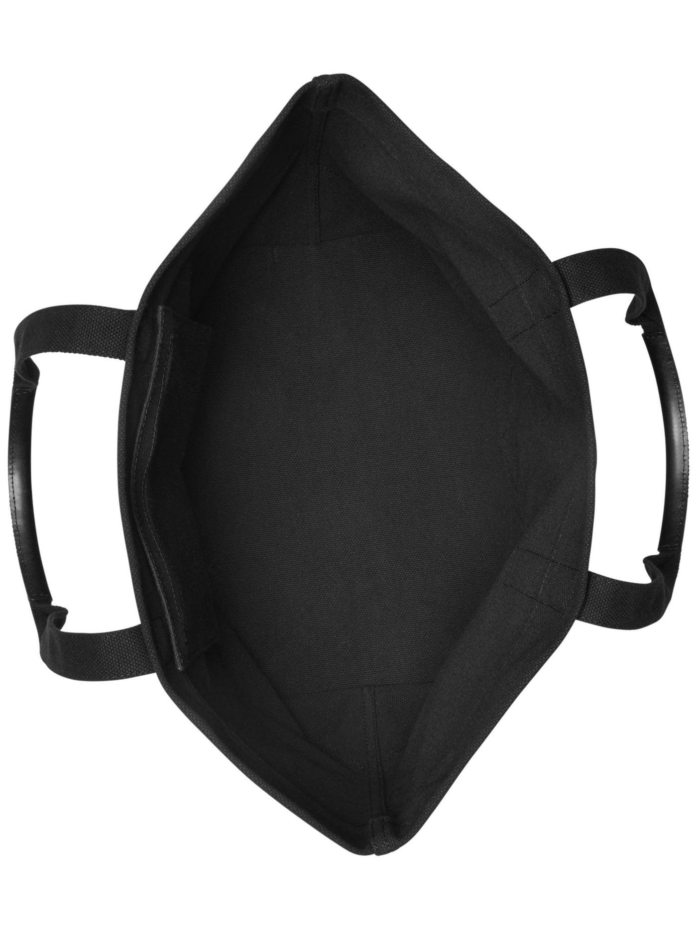 MICHAEL KORS Women's Black The Michael Logo Canvas Hanging Charm Foldable Double Flat Strap Tote Handbag Purse