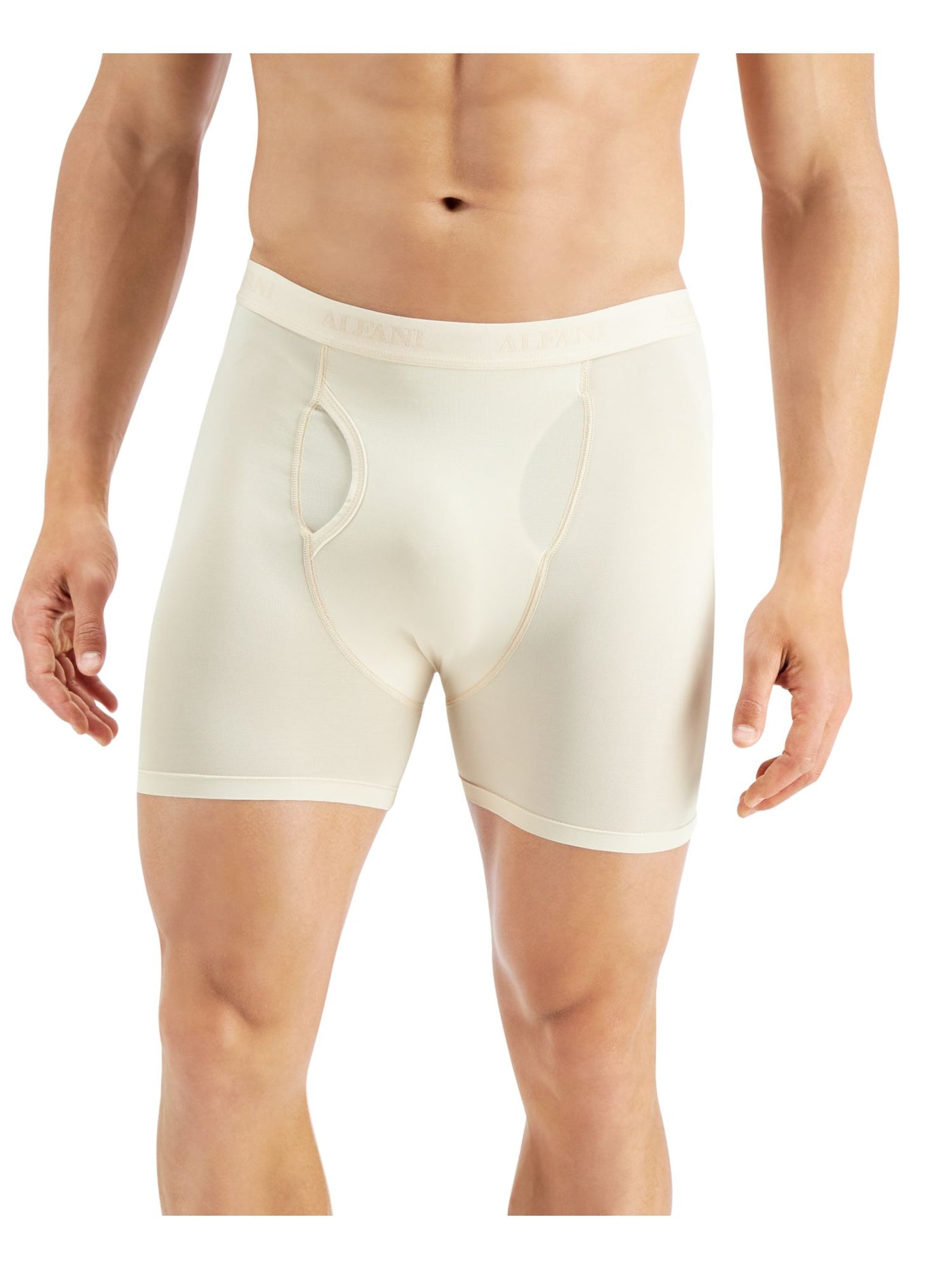 ALFATECH BY ALFANI Intimates White Mesh Quick-Dry Boxer Brief Underwear L