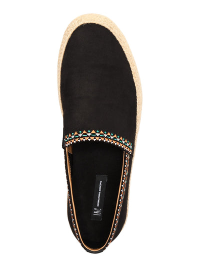 INC Mens Black Geometric Comfort Goring Zariah Round Toe Platform Slip On Espadrille Shoes 8 M