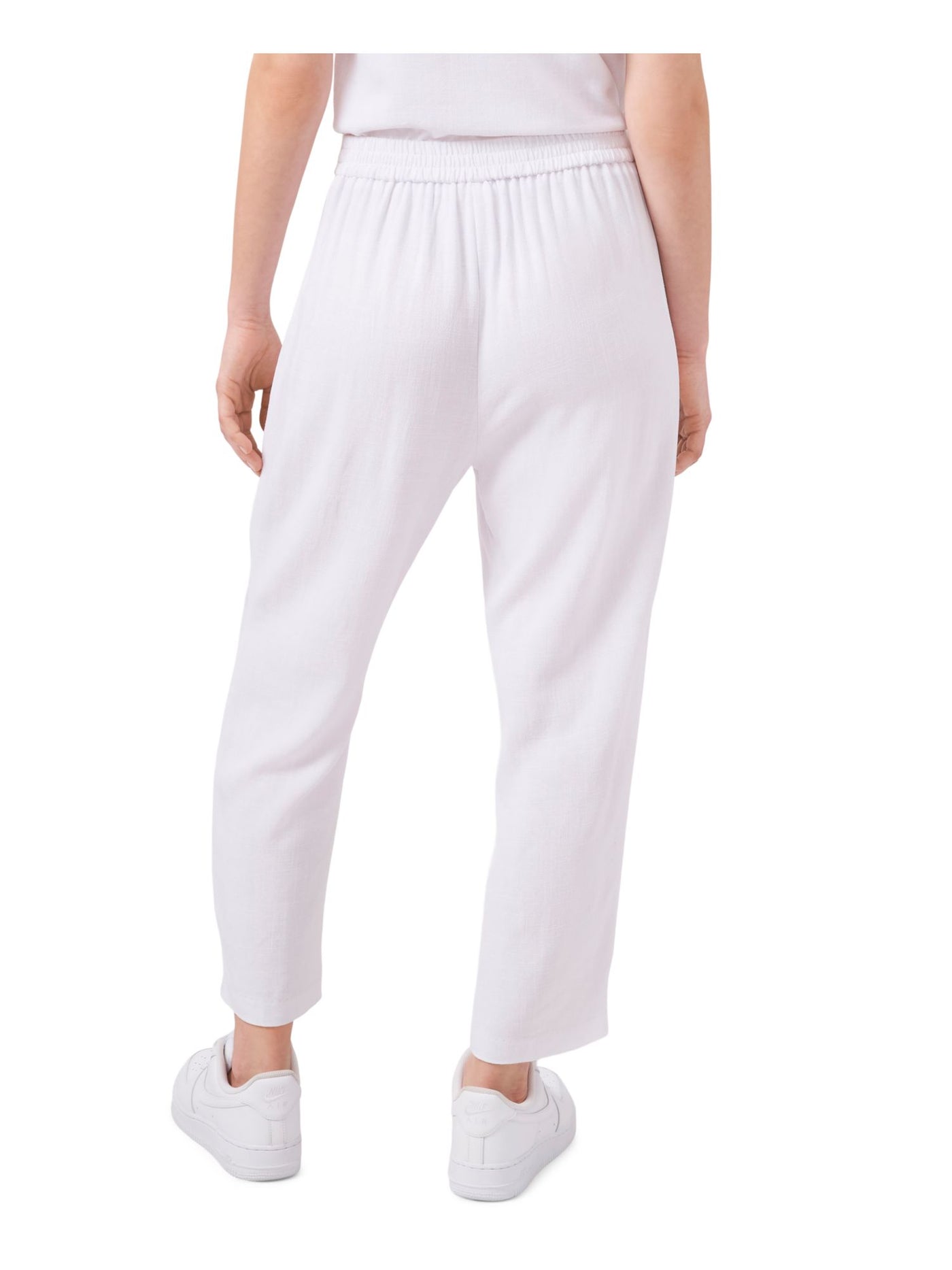 RILEY&RAE Womens White Pleated Tie 24' Inseam  Pull-on Styling Straight leg Pants XL