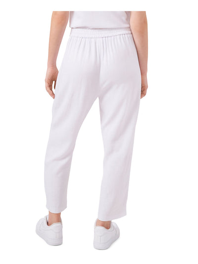 RILEY&RAE Womens White Pleated Tie 24' Inseam  Pull-on Styling Straight leg Pants XL