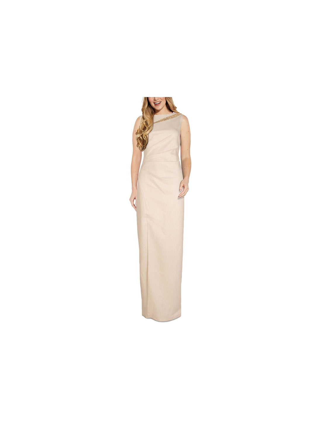ADRIANNA PAPELL Womens Stretch Beaded Sleeveless Boat Neck Full-Length –  Bobbi + Bricka
