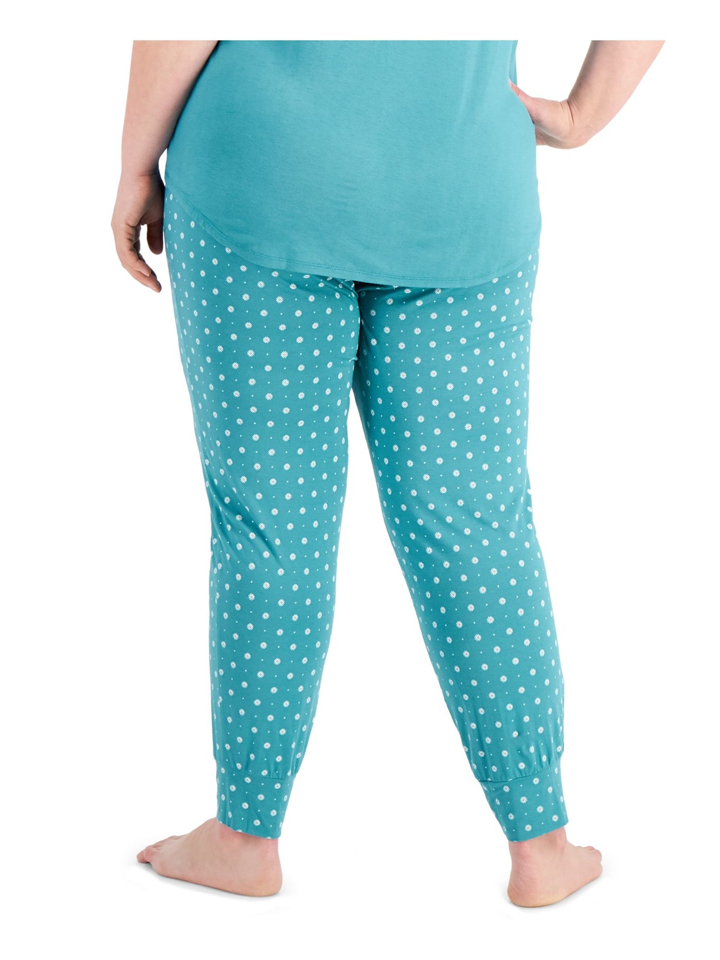 ALFANI Intimates Green Pocketed Sleep Pants Plus 1X