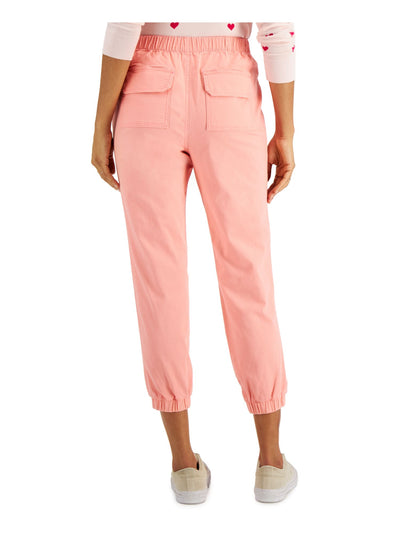 STYLE & COMPANY Womens Coral Stretch Pocketed Zippered Elastic Cuffs  Utility Cropped Pants L
