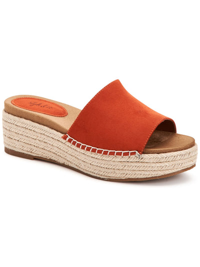 STYLE & COMPANY Womens Orange 1" Platform Keiraa Round Toe Wedge Slip On Dress Espadrille Shoes 9.5 M