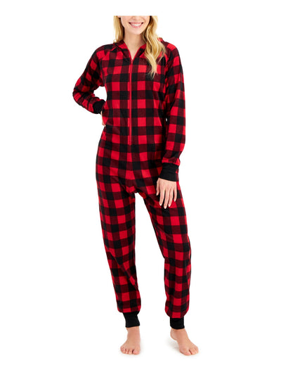 FAMILY PJs Intimates Red Fleece Plaid L