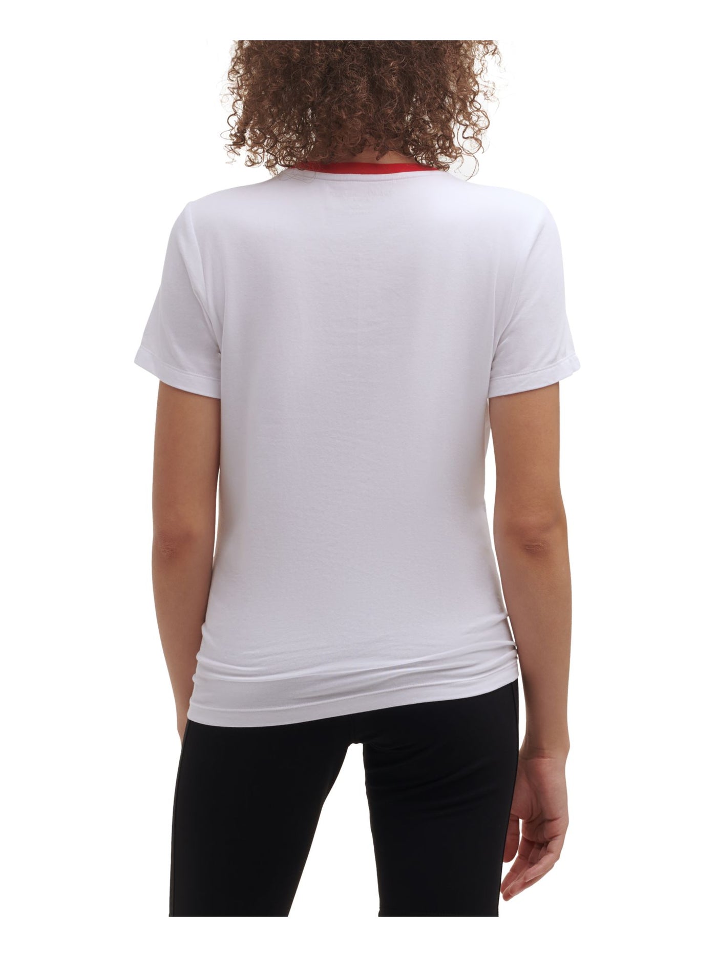 TOMMY HILFIGER SPORT Womens Cotton Blend Short Sleeve Crew Neck T-Shirt
