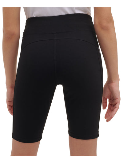 TOMMY HILFIGER SPORT Womens Black Stretch Fitted Pocketed Pull-on Active Wear High Waist Shorts XS